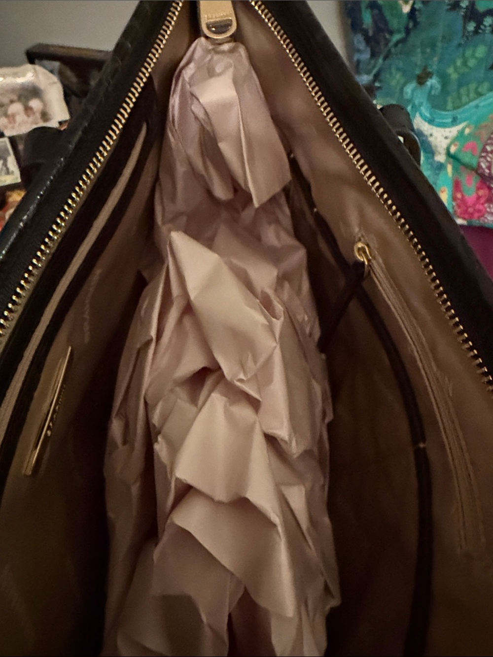Brahmin Python-Print Tote Bag in Neutral/Black - Picture 9 of 16